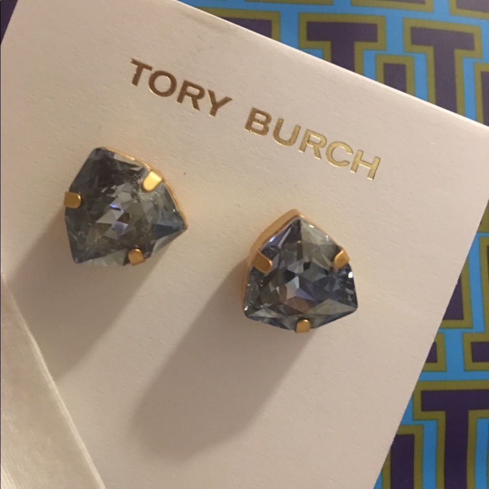 NWT Tory Burch Trilliant Earrings Blue - Picture 2 of 5